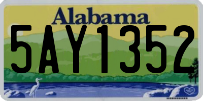 AL license plate 5AY1352