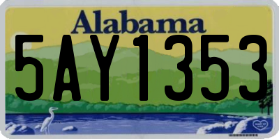 AL license plate 5AY1353