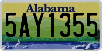 AL license plate 5AY1355
