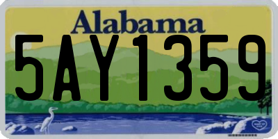 AL license plate 5AY1359