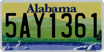 AL license plate 5AY1361