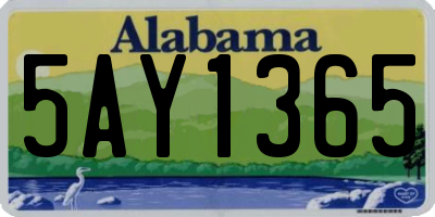 AL license plate 5AY1365