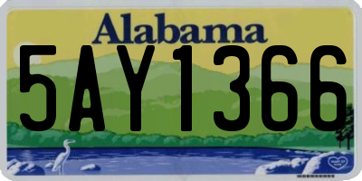 AL license plate 5AY1366