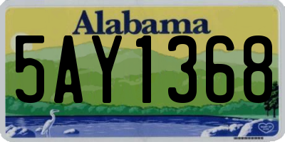 AL license plate 5AY1368