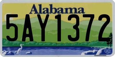 AL license plate 5AY1372