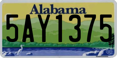 AL license plate 5AY1375