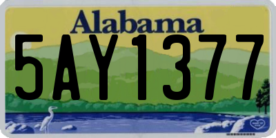 AL license plate 5AY1377