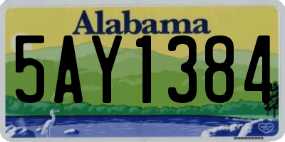AL license plate 5AY1384