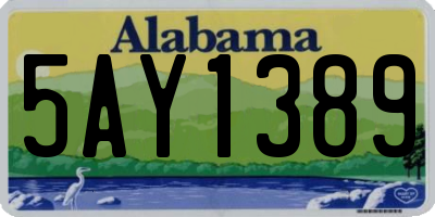 AL license plate 5AY1389