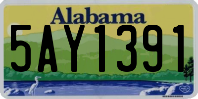 AL license plate 5AY1391