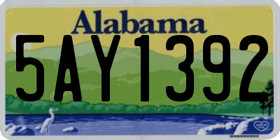 AL license plate 5AY1392