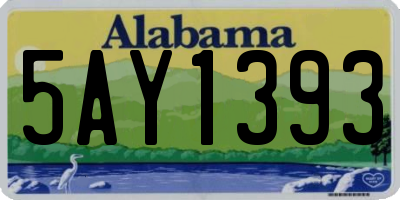 AL license plate 5AY1393