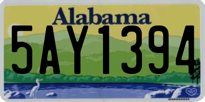 AL license plate 5AY1394