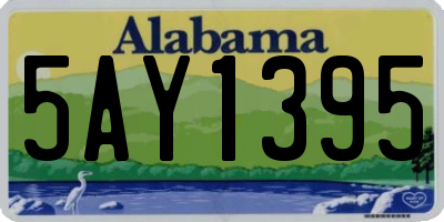 AL license plate 5AY1395