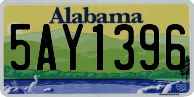 AL license plate 5AY1396