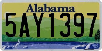 AL license plate 5AY1397