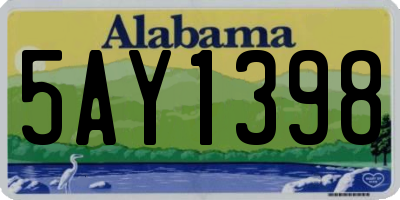 AL license plate 5AY1398