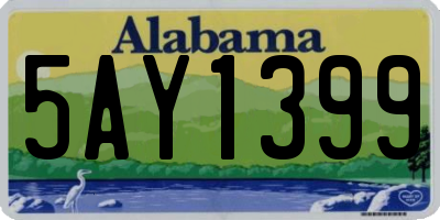 AL license plate 5AY1399