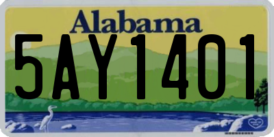 AL license plate 5AY1401