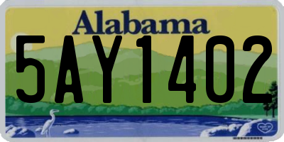 AL license plate 5AY1402