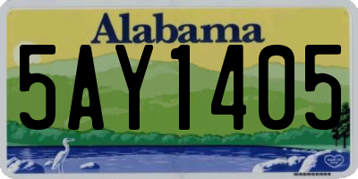 AL license plate 5AY1405