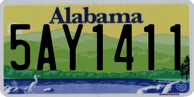 AL license plate 5AY1411