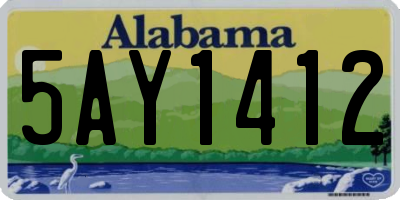AL license plate 5AY1412