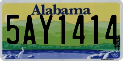 AL license plate 5AY1414