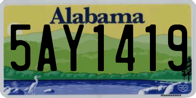 AL license plate 5AY1419