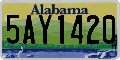 AL license plate 5AY1420