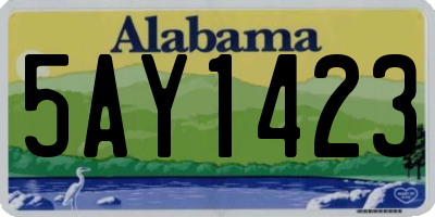 AL license plate 5AY1423