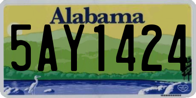 AL license plate 5AY1424