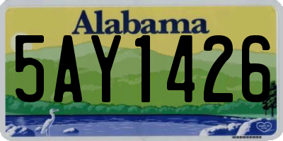 AL license plate 5AY1426