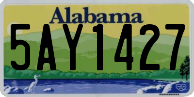 AL license plate 5AY1427