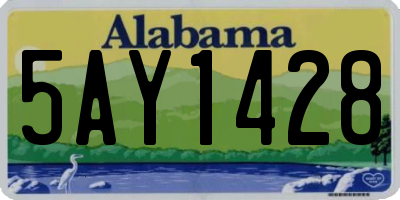 AL license plate 5AY1428