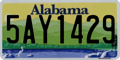 AL license plate 5AY1429
