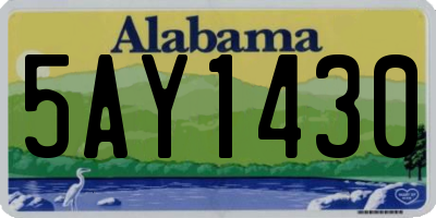 AL license plate 5AY1430