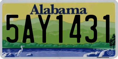 AL license plate 5AY1431