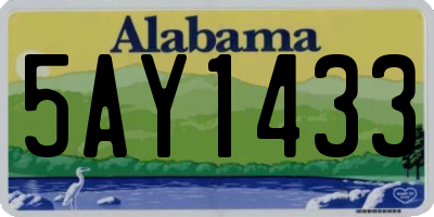 AL license plate 5AY1433
