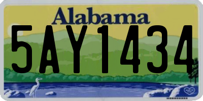 AL license plate 5AY1434