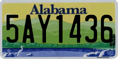 AL license plate 5AY1436