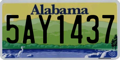 AL license plate 5AY1437