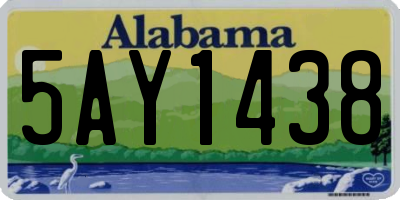 AL license plate 5AY1438