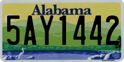 AL license plate 5AY1442