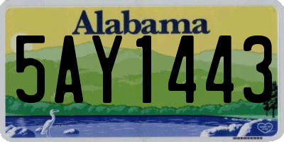 AL license plate 5AY1443