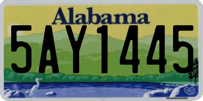 AL license plate 5AY1445
