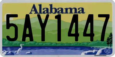 AL license plate 5AY1447