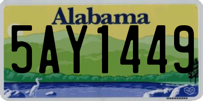 AL license plate 5AY1449
