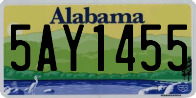 AL license plate 5AY1455