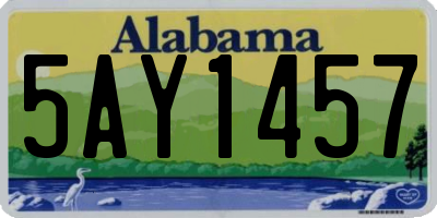 AL license plate 5AY1457